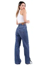 Paçası Yırtmaçlı Boru Paça Kot Pantolon  1931-06-(28-33)