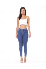 Önü 5 Düğmeli Skinny Kot Pantolon  755-27-(26-31)