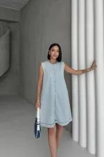 Kolsuz Cepli Oversize Elbise 3043-42-(S-XL-6)