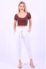 Beli Yüksek Bel Havuç Kemerli Kot Pantolon 736-50-(26-31) Beli Yüksek Bel Havuç Kemerli Kot Pantolon 736-50-(26-31)