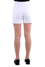 Basic Denim Short with Fringe Ending 264-50-(S-XL-6) White Basic Denim Short with Fringe Ending 264-50-(S-XL-6) White