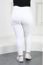 Fringe Ending High Waisted Mom Fit Jean  764-50-(30-36) White