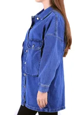 Uzun Torba Cepli Kot Ceket 688-01-(S-XL-6) Uzun Torba Cepli Kot Ceket 688-01-(S-XL-6)