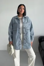 Oversize Kot Gömlek 6090-08-(S+L+3) Oversize Kot Gömlek 6090-08-(S+L+3)