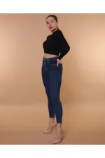 Önü 5 Düğmeli Skinny Kot Pantolon 755-26-(26-31) Önü 5 Düğmeli Skinny Kot Pantolon 755-26-(26-31)