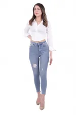 Asimetrik Paça Kot Pantolon  713-15-(26-31)