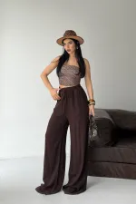 Lastikli Palazzo Pantolon  HS740-78-(S-XL)