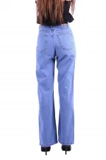 Önü Çımalı Bol Paça Relax Kot Pantolon  1736-15-(26-31)