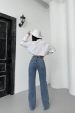 Yüksel Bel Straight Kot Pantolon 7033-06-(28-33)