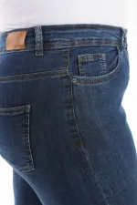 High Waisted Ankle Length Skinny Jean  815-17-(34-40) Slubbed Navy Blue