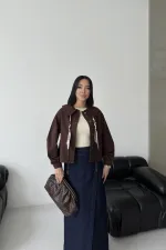 Baby Collar Denim Shirt 6095-78-(S-L-3) Brown