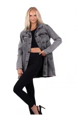 Fringe Finish Boyfriend Denim Jacket 679-03-(S-XL-6) Anthracite Denim Fringe Finish Boyfriend Denim Jacket 679-03-(S-XL-6) Anthracite Denim