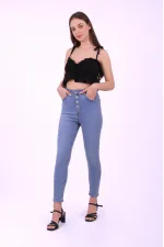 Önü 5 Düğmeli Skinny Kot Pantolon  755-15-(26-31)