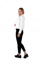 Short Denim Jacket 641-50-(S-L-5) White Short Denim Jacket 641-50-(S-L-5) White