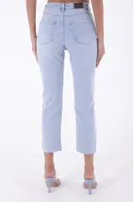 Dikişsiz Paça Mom Fit Kot Pantolon  764-42-(30-36)