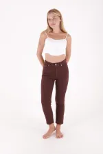 Dikişsiz Paça Mom Fit Kot Pantolon  764-78-(30-36)