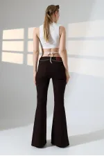 Wide Leg Flared Jean 7067-78-(27-32) Brown