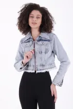 Fermuarlı Kot Ceket 6017-08-(S-XL-6) Fermuarlı Kot Ceket 6017-08-(S-XL-6)