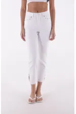 Yanı Yırtmaçlı Flare Paça Mom Kot Pantolon  1774-50-(28-33)