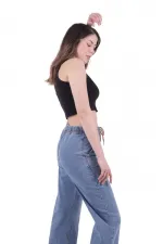 Beli Lastikli Yırtmaç Detaylı Pantolon  1717-06-(S-XL-6)