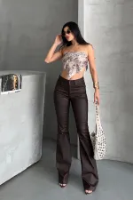 Flare Jean 7071-78-(27-32) Brown