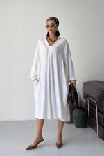 Kemerli Oversize Elbise HS3080-51-(S-L-3)