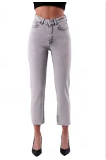 Dikişsiz Paça Mom Fit Kot Pantolon  764-32-(26-31)