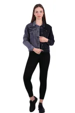 Klasik Kısa Kot Ceket 640-0333-(S-XL) Klasik Kısa Kot Ceket 640-0333-(S-XL)