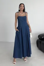 Bağcık Detaylı Volanlı Elbise 3052-26-(S-XL) Bağcık Detaylı Volanlı Elbise 3052-26-(S-XL)