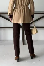 Stripe Detailed Mom Jeans 7111-78-(28-33) Brown