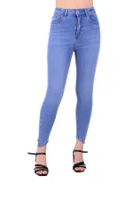 Asimetrik Paçalı Kot Pantolon  935-15-(26-31)