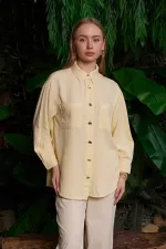 Cepli Oversize Keten Gömlek HS609-93-(S-XL) Cepli Oversize Keten Gömlek HS609-93-(S-XL)