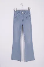 Pensli İspanyol Kot Pantolon 7021-15-(27-32)