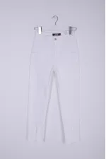 Parçalı Önü Yırtmaçlı Dikişsiz Paça Pantolon  1743-50-(26-31)