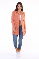 Fringe Finish Boyfriend Denim Jacket 679-75-(S-XL-6) Roof Tile Fringe Finish Boyfriend Denim Jacket 679-75-(S-XL-6) Roof Tile