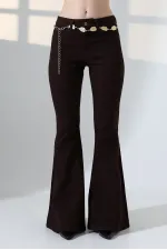 Wide Leg Flared Jean 7067-78-(27-32) Brown