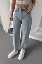 Mom Fit Jean 7057-08-(27-32) Snow Light Blue Mom Fit Jean 7057-08-(27-32) Snow Light Blue