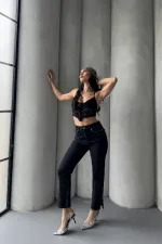 Flare Leg Mom Jeans 1774-23-(26-31)