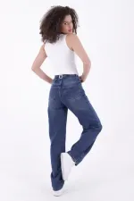 Baggy Jean with Dart Detail 7050-01-(26-29-2) Dark Blue Denim Baggy Jean with Dart Detail 7050-01-(26-29-2) Dark Blue Denim