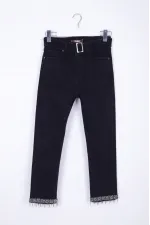 Paçaları Kemerli Pantolon 746-23-(27-32) Paçaları Kemerli Pantolon 746-23-(27-32)