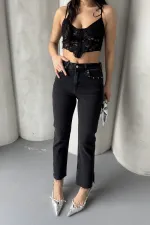 Flare Leg Mom Jeans 1774-23-(28-33) Flare Leg Mom Jeans 1774-23-(28-33)