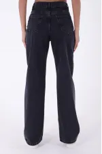 Wide Leg High Waisted Relaxed Jean  718-23-(32-36) Regular Anthracite