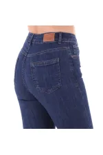 High Waisted Short Skinny Jean  810-17-(26-31) Slubbed Navy Blue