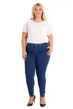 High Waisted Skinny Full Length Jean  515-27-(44-50) Rinsed Blue