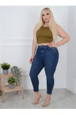Paçası Dört Düğmeli Kot Pantolon 786-01-(30-36) Paçası Dört Düğmeli Kot Pantolon 786-01-(30-36)