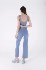 Wide Leg Palazzo Jeans 1710-15-(27-32) Wide Leg Palazzo Jeans 1710-15-(27-32)