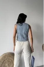 Düğmeli Yelek  6070-14-(S-XL-6)