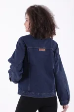 Klasik Yaka Cepli Düğmeli Kot Ceket  6081-26-(S-L-5)