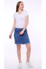Kısa Kot Etek 105-02-(S-XL) Kısa Kot Etek 105-02-(S-XL)