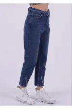 Paçası Droplu ve Detaylı Kot Pantolon 1713-01-(26-31) Paçası Droplu ve Detaylı Kot Pantolon 1713-01-(26-31)